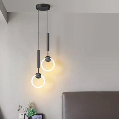 Modern Black Gold Iron Acrylic Pendant Light - Decorbites