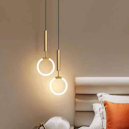 Modern Black Gold Iron Acrylic Pendant Light - Decorbites