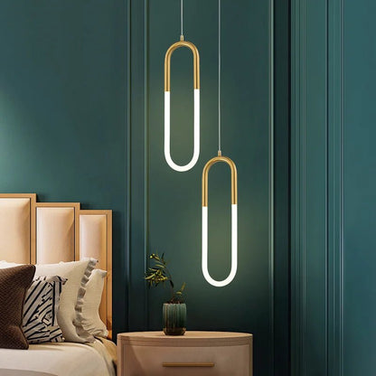 Modern Black Gold Iron Acrylic Pendant Light - Decorbites