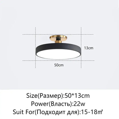 Modern black and gold led ceiling lamp with circular design and gold-toned mounting base for living room decorbites ceiling lamp