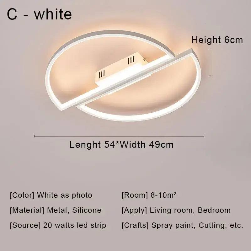 Modern black led chandelier ceiling light with white oval silicone design and integrated 20-watt led strip decorbites black led