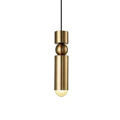 Modern black gold led tube pendant lamp featuring a brass-toned black gold led geometric design by decorbites