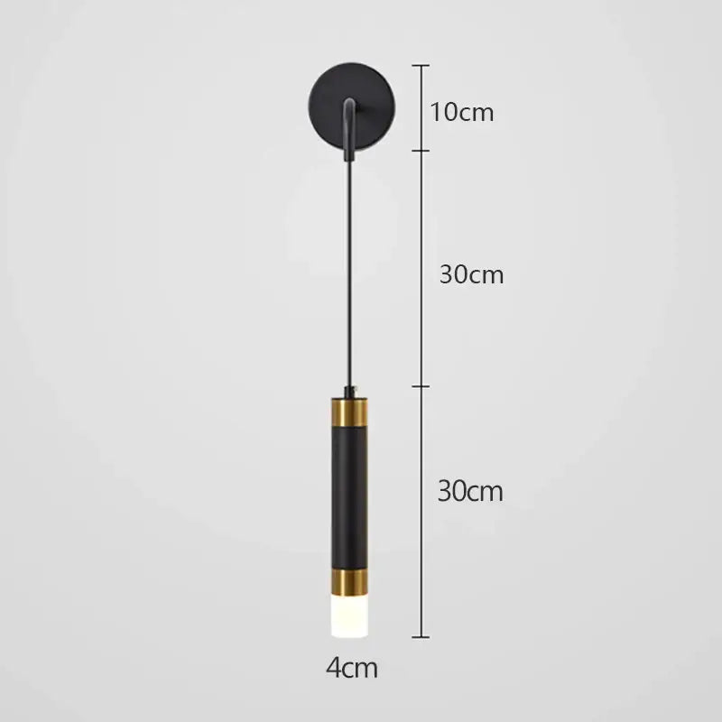 Modern black and gold led wall lamp with frosted glass diffuser and adjustable reading light for bedroom decorbites gold led