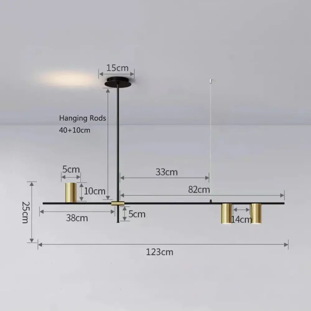 Modern black chandelier pendant lights with sleek metal frame and gold accents for kitchen island decorbites lighting