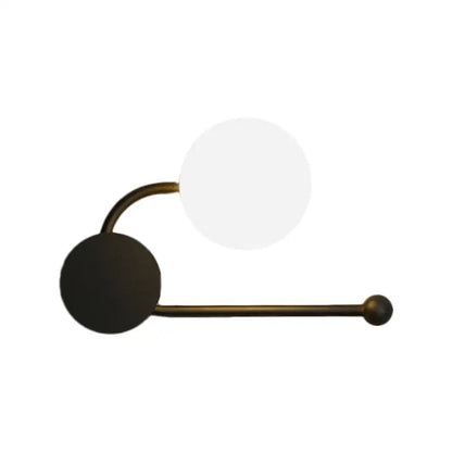 Modern black and gold planter sconce with brass paper towel holder and translucent lamp for 110v-120v use in living room