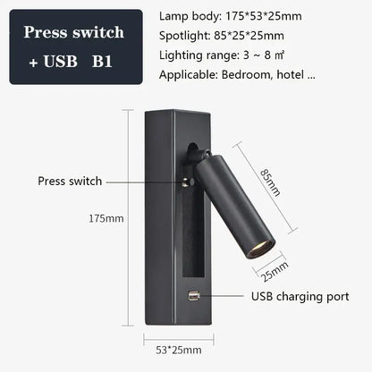 Modern black brass wall sconce with matte finish adjustable arm and integrated usb port for bedroom reading light decorbites black brass
