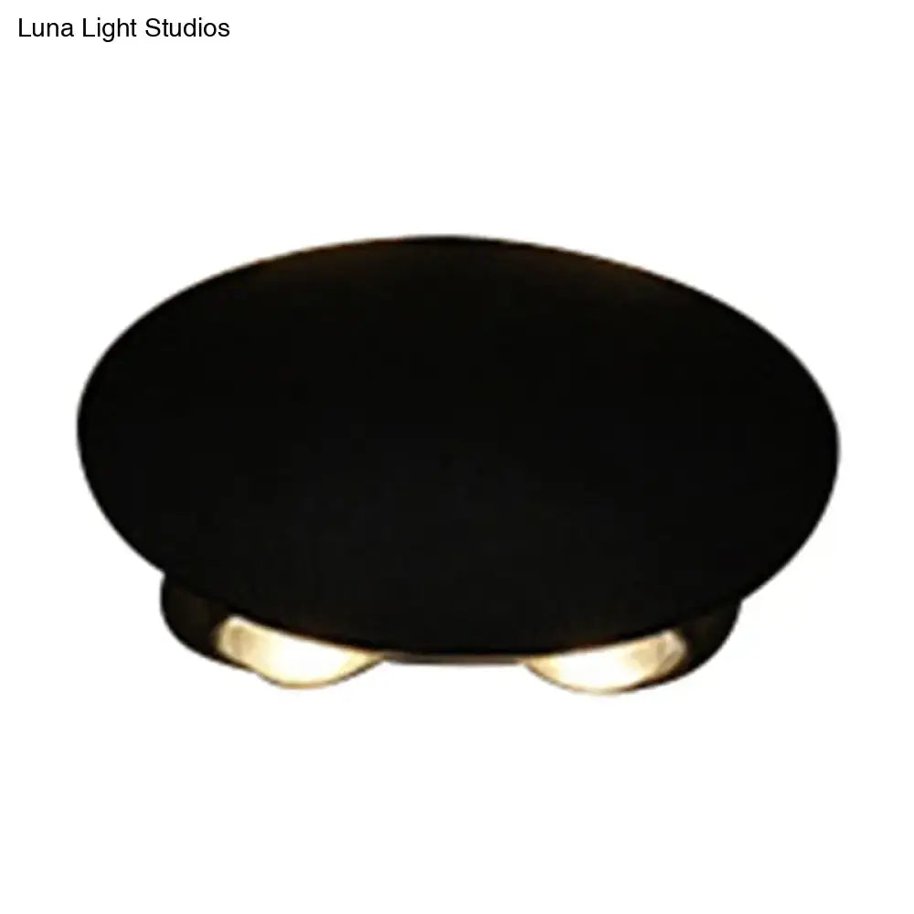 Modern black hexagonal led wall washer sconce with oval base and two warm led bulbs for hallway lighting wall light