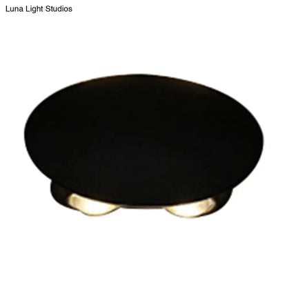 Modern black hexagonal led wall washer sconce with oval base and two warm led bulbs for hallway lighting wall light