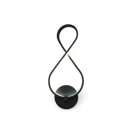 Modern black infinity led sconce light fixture with sleek design ideal for bedroom wall lighting needs