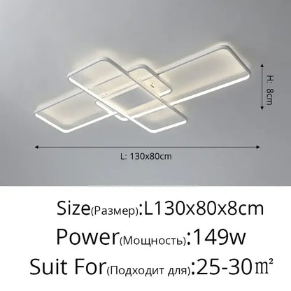 Modern black intersecting led ceiling light with sleek geometric white panels for decorbites elegant ceiling decor