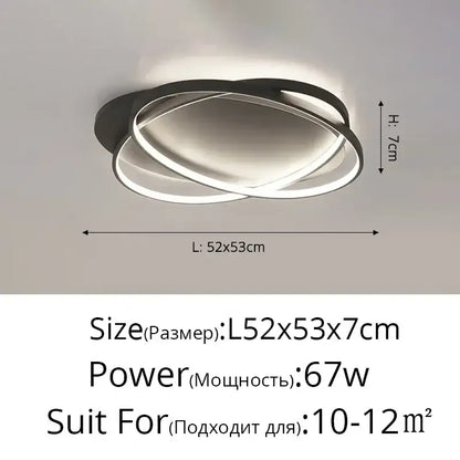 Modern black and white decorbites dimmable ceiling light with sleek intertwined circular design for stylish lighting