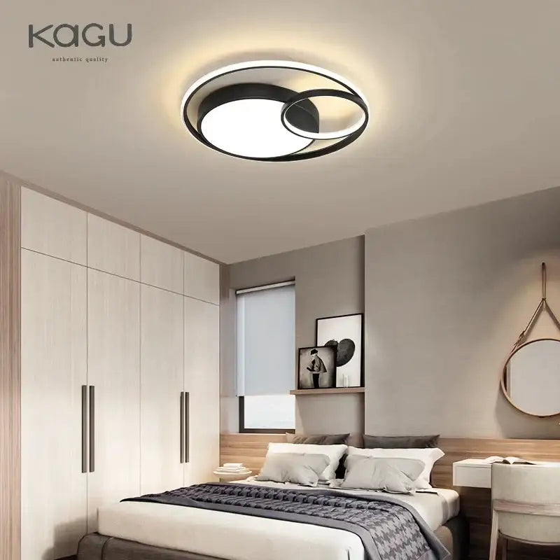 Modern black led concentric ring ceiling lights with sleek minimalist design for living room decorbites black modern lighting