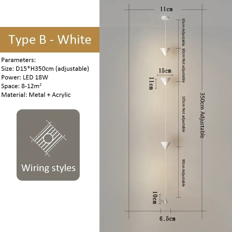 Modern black led pendant light with white triangular acrylic shade and adjustable metal rods for dining room decorbites black modern