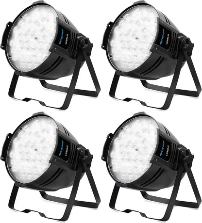 Modern black led stage light set of 4 with 36 bright white leds in a circular pattern decorbites big dipper stage light