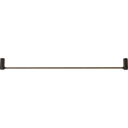 A sleek dark bronze towel rack with cylindrical end caps complements a modern black led strip wall lamp decorbites led strip