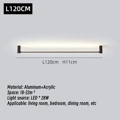 Modern black led strip wall lamp with sleek black aluminum and acrylic design for minimalist living room decorbites led strip