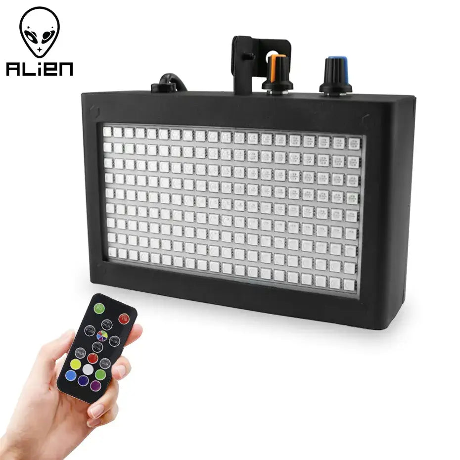 Modern black led strobe flash light with alien brand control knobs and white led grid for decorbites led strobe party use