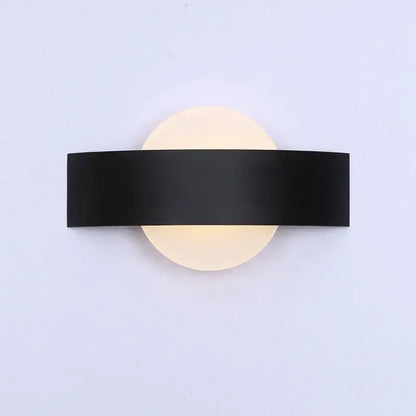 Modern black led wall lamp with a sleek rectangular bar and frosted glass diffuser for bedroom lighting