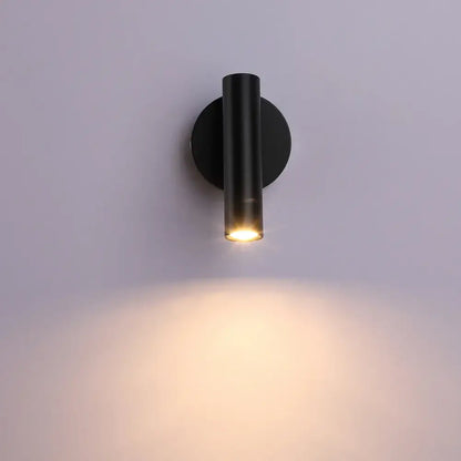 Modern black led wall lamps with matte finish and warm light for adjustable bedroom reading wall lamps