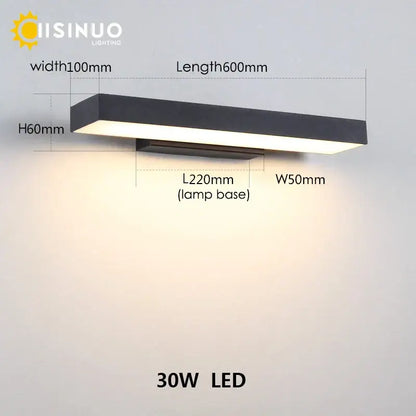 Modern black led wall light with dusk dawn motion sensor and sleek rectangular design for outdoor use