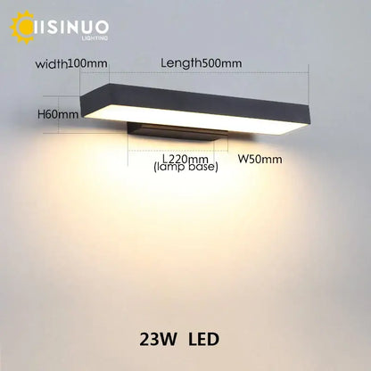 Modern black rectangular led wall light with dusk dawn motion sensor and warm white illumination for outdoor use
