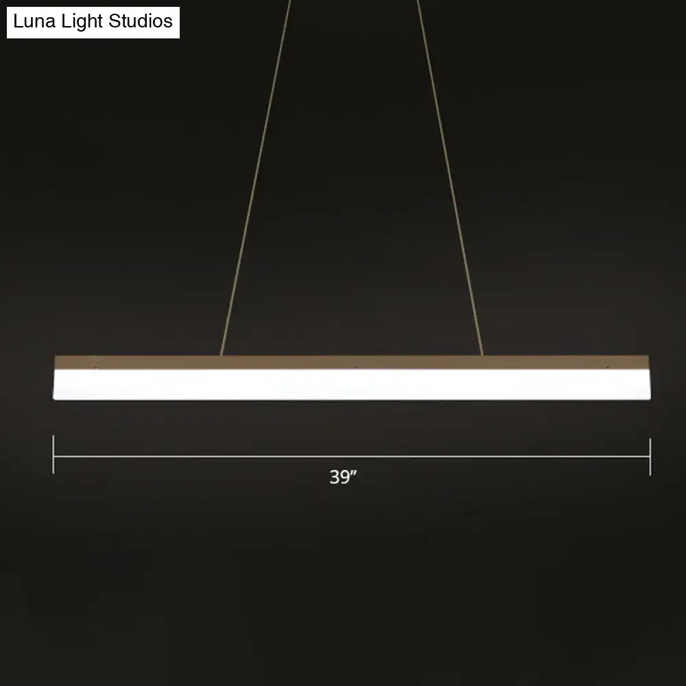 Decorbites modern led coffee suspension lamp with wooden frame and white led strip light fixture for restaurants with remote control