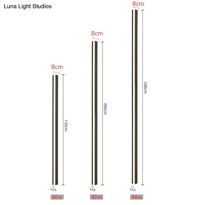 Three modern minimalist led strip lights in black and white decorbites outdoor aluminium waterproof wall lamps