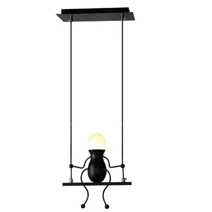 Modern black metal swing-style man led wall light with spherical bulb for bedroom use in a sleek wall light design