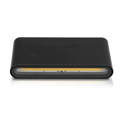 Modern black luna outdoor wall sconce with sleek design and warm led light strip for outdoor wall lighting