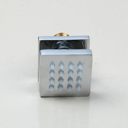 Square chrome showerhead with 12 rounded nozzles and brass fitting for decorbites black massage shower faucet bathroom use