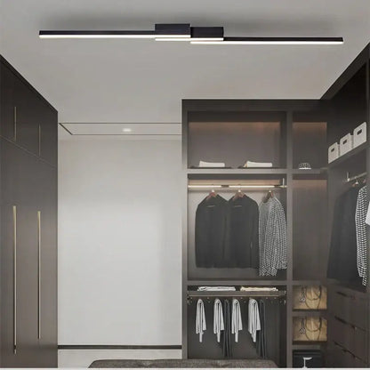 Modern black minimalist led ceiling light with sleek linear design for living room decor by decorbites led ceiling light