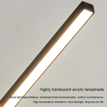 A sleek modern black led ceiling light with a translucent acrylic lampshade emitting warm white light for decorbites decor