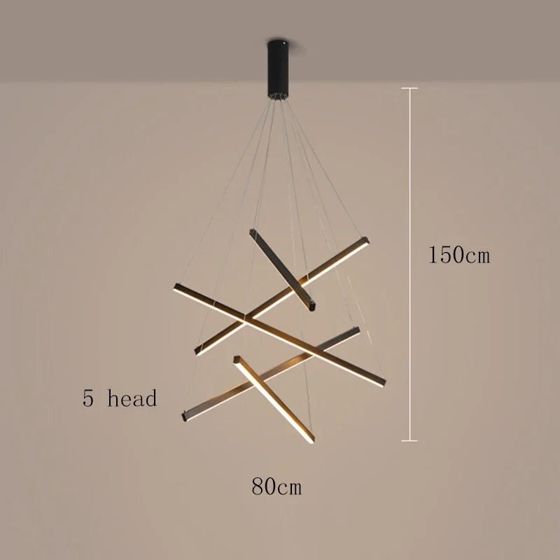 Modern Black Multi-Light LED Pendant Chandelier - Decorbites