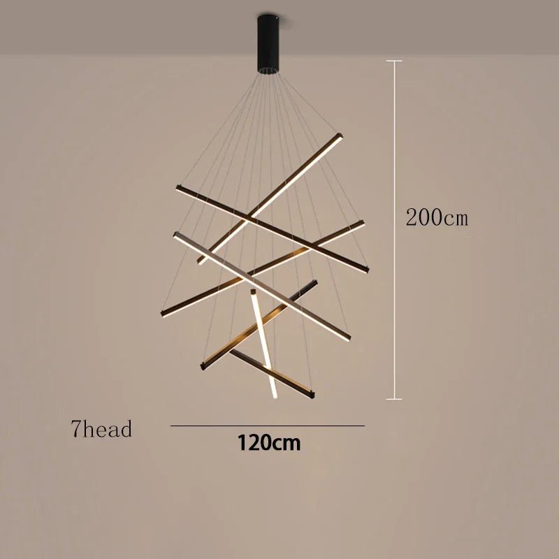 Modern Black Multi-Light LED Pendant Chandelier - Decorbites