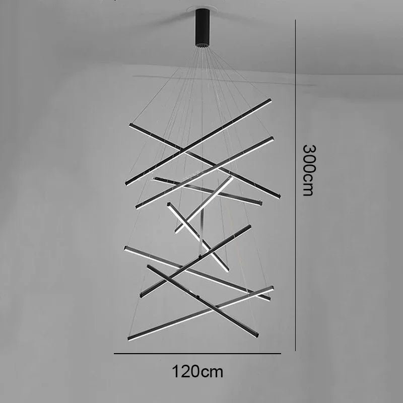 Modern Black Multi-Light LED Pendant Chandelier - Decorbites