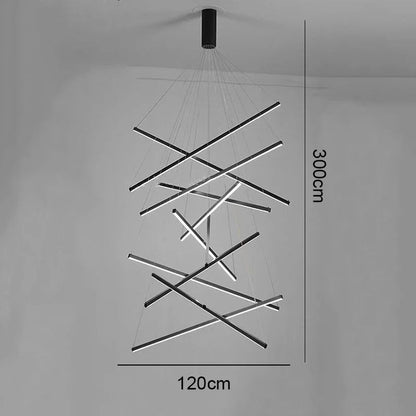 Modern Black Multi-Light LED Pendant Chandelier - Decorbites