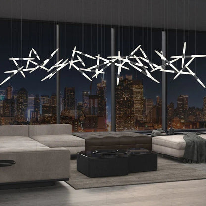 Modern Black Multi-Light Stairwell Pendant Light - Decorbites