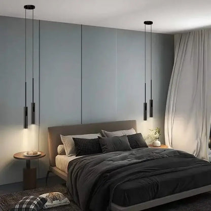 Modern black nordic pendant chandelier features adjustable sleek cylindrical shades ideal for dining room decorbites black nordic