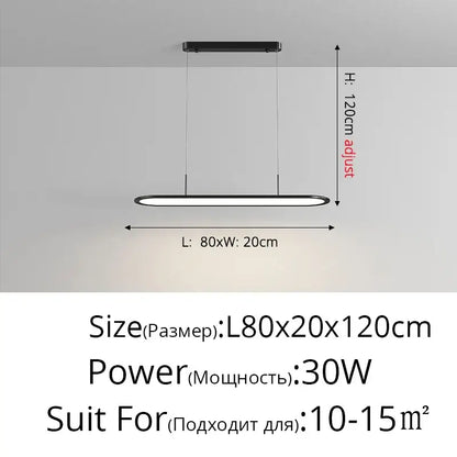 Modern black rectangular decorbites led pendant lights with sleek minimalist design and adjustable height for indoor lighting