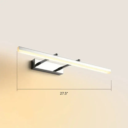 Modern black pivoting bar led wall mount lamp with chrome finish and warm white rectangular led wall mount light