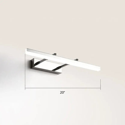 Modern black pivoting bar led wall mount lamp with chrome finish and sleek rectangular design for bedroom vanity light