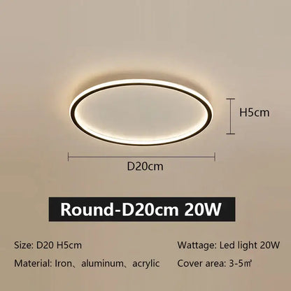 Modern black rectangular decorbites led ceiling lamp with oval warm white light frame in iron, aluminum, and acrylic