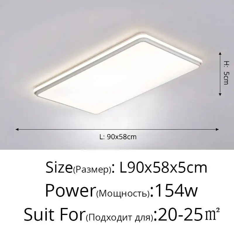 Modern black rectangular led ceiling lamps with sleek white frame and diffused panel for living room decorbites led ceiling