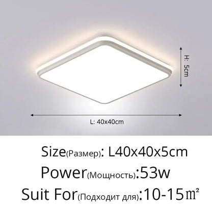 Modern black rectangular led ceiling lamps with a sleek frame and soft glowing edges for living room ceiling lamps decorbites led ceiling