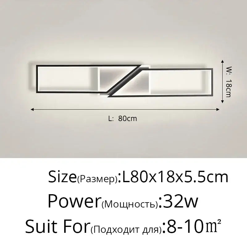 Modern black rectangular led ceiling light with sleek frame and frosted glass panels for contemporary decorbites led ceiling use