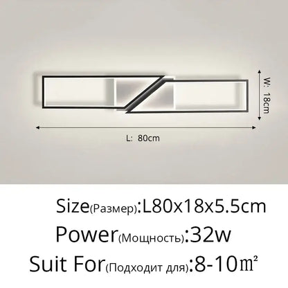 Modern black rectangular led ceiling light with sleek frame and frosted glass panels for contemporary decorbites led ceiling use