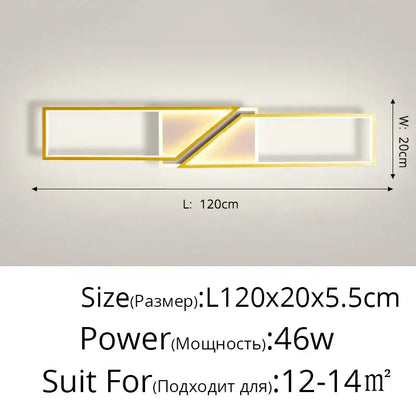 Modern gold-framed led wall sconce with geometric design and illuminated panels for decorbites led ceiling light decor