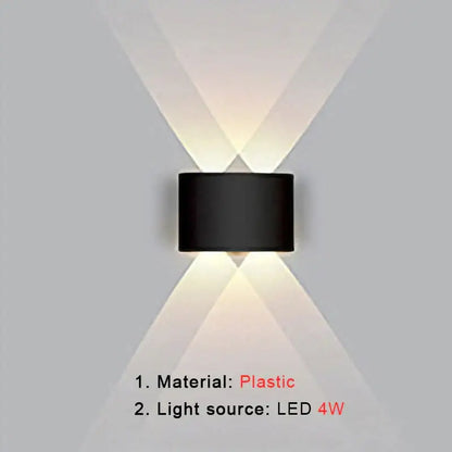 Modern black rectangular led wall lamp with a sleek cylindrical design and warm directional light for living room decorbites led wall