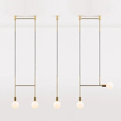 Modern black rose gold minimalist pendant light with brass fixtures and frosted glass bulbs for dining room decorbites black rose