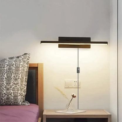 Modern black rotatable led wall sconce with sleek rectangular design and warm light for bedroom decorbites led wall use
